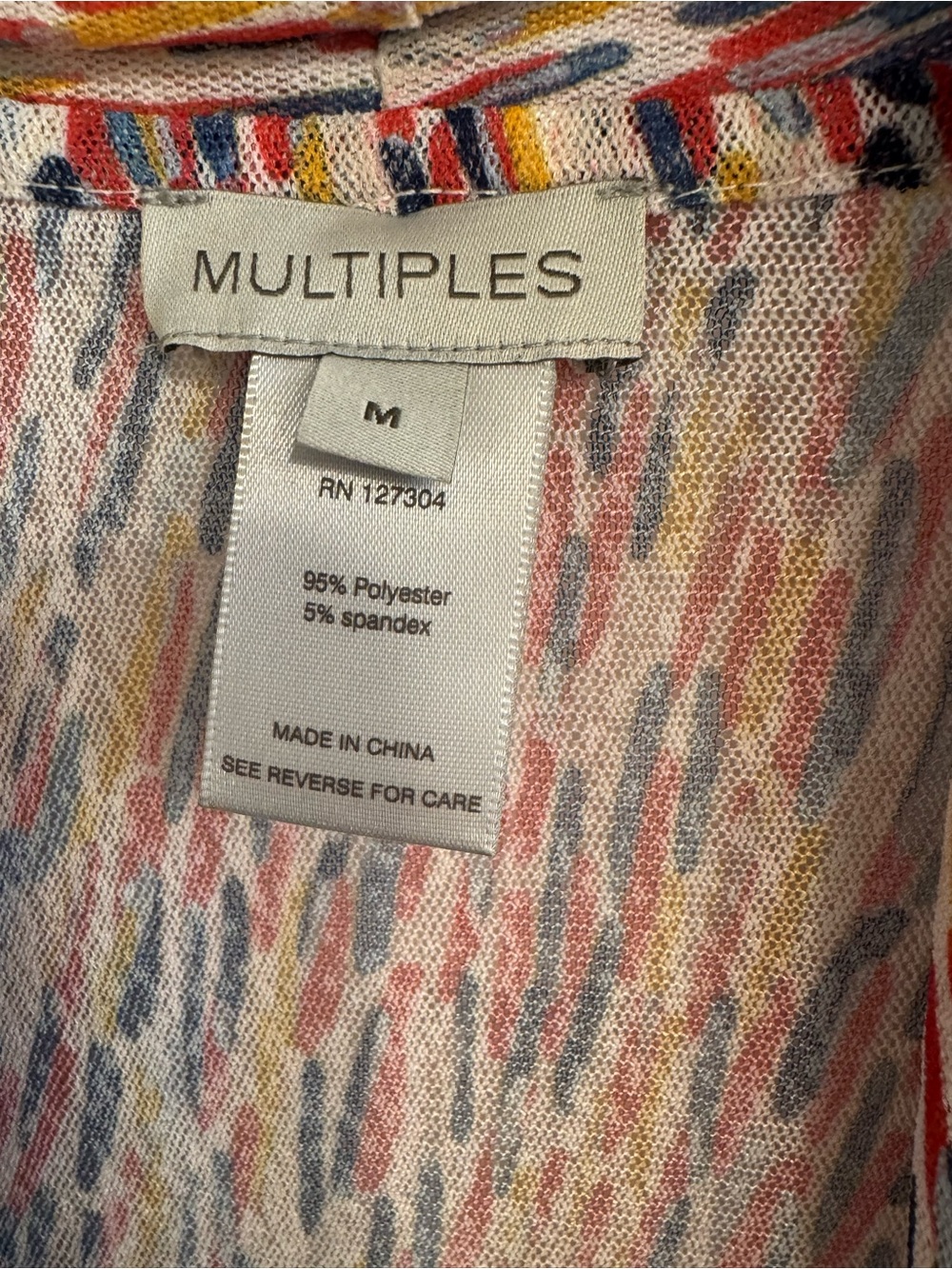 Multiples Multi-Color Printed Open-Front Swim Cover-Up - Picture 3 of 5